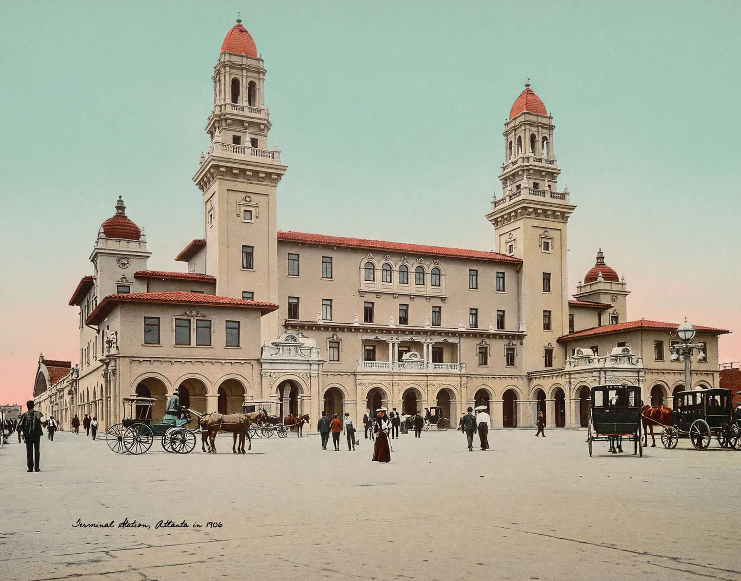 Terminal Station Atlanta in 1906 Vintage Print (7 Sizes) - Retouched