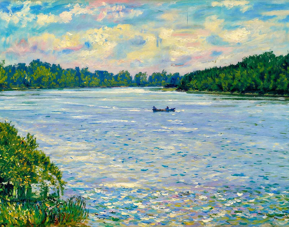 Wabash River Above Terre Haute in 1905 Art Print (7 Sizes) - Enhanced