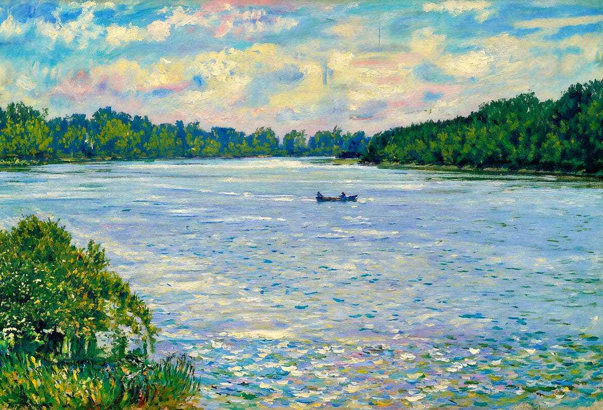 Wabash River Above Terre Haute in 1905 Art Print (7 Sizes) - Enhanced