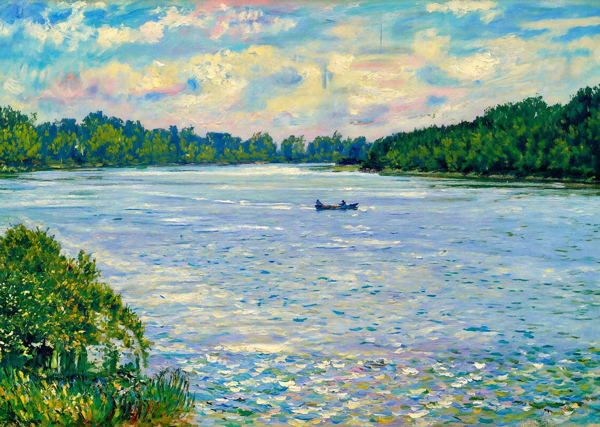 Wabash River Above Terre Haute in 1905 Art Print (7 Sizes) - Enhanced