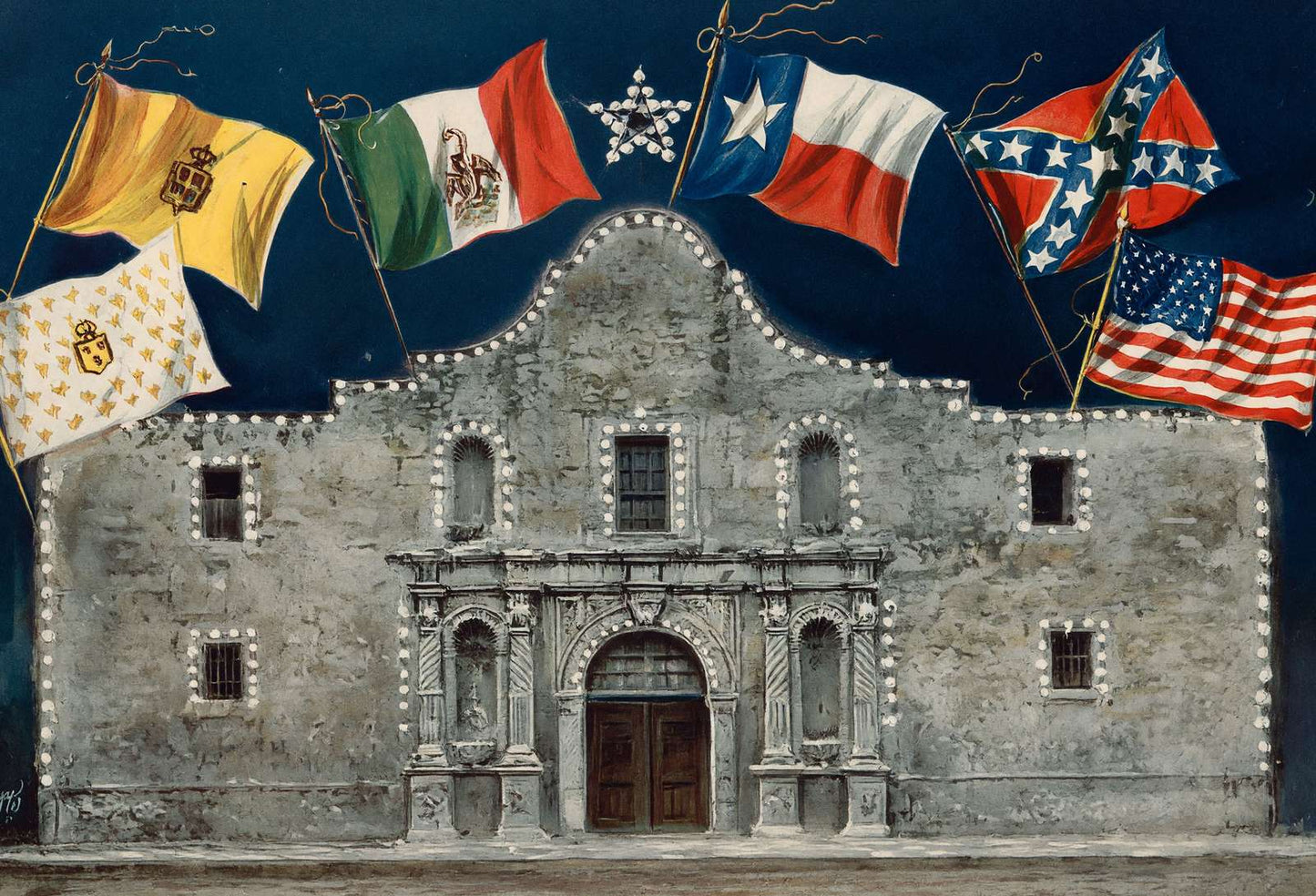 The Alamo Vintage Print (7 Sizes) - Archival Paper