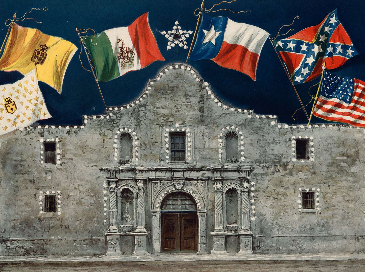 The Alamo Vintage Print (7 Sizes) - Archival Paper