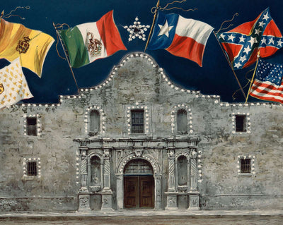 The Alamo vintage print