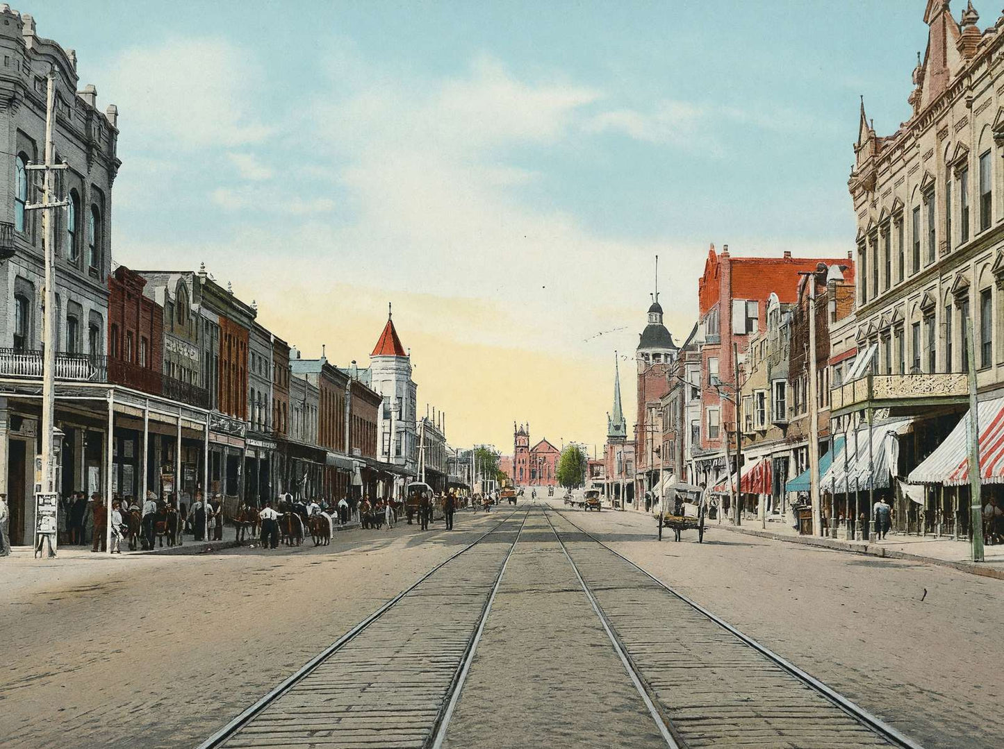 Texas Street Shreveport LA in 1906 Vintage Print (7 Sizes) - High Quality