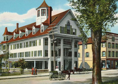 Thayer House Littleton NH in 1907 Vintage Print (7 Sizes) - Restored