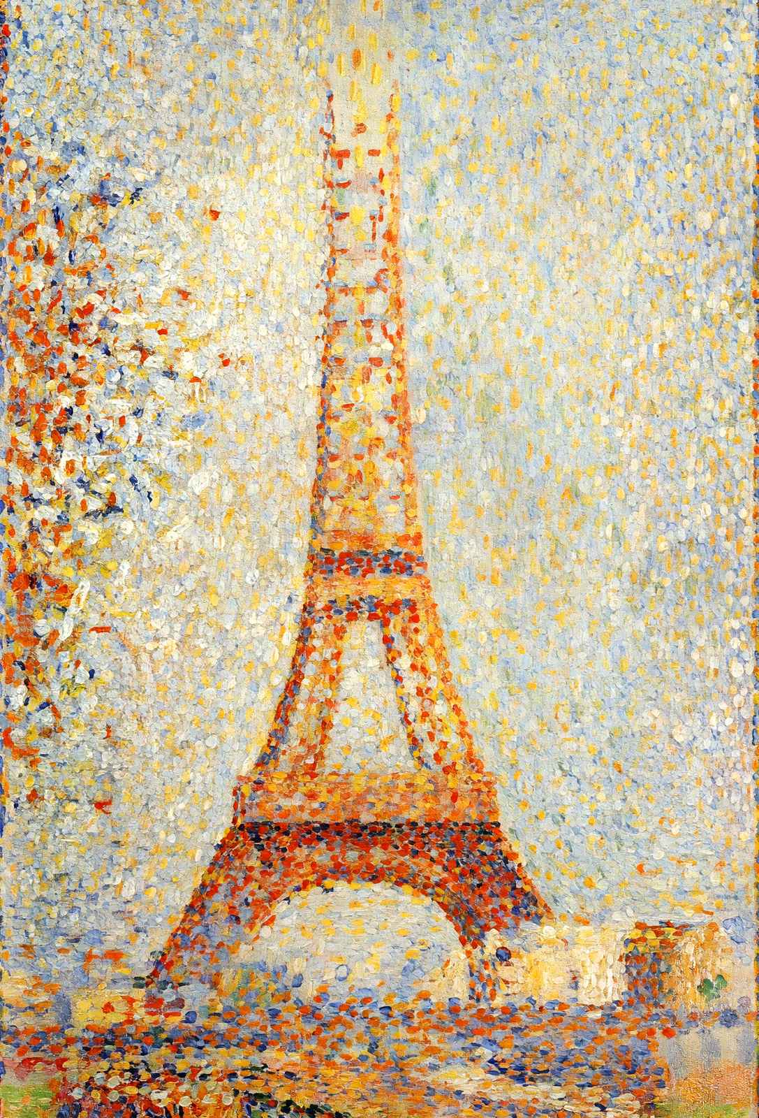 The Eiffel Tower Art Print 1889 Painting by Georges Seurat (6 Sizes)