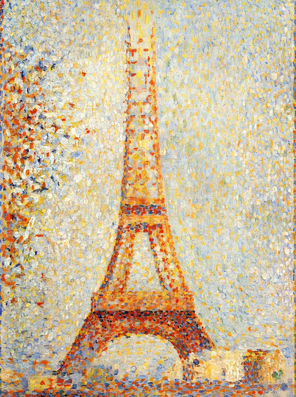 The Eiffel Tower Art Print 1889 Painting by Georges Seurat (6 Sizes)