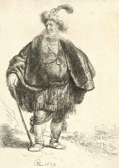 The Persian 1632 Drawing by Rembrandt Fine Art Print (6 Sizes) - High Quality