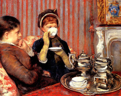 The Tea art print by Mary Cassatt (1880)