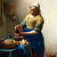 The Milkmaid 1660 Painting by Johannes Vermeer Art Print (6 Sizes) - Enhanced