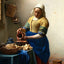 The Milkmaid art print by Johannes Vermeer (1660)