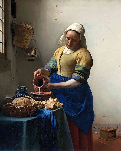 The Milkmaid Painting by Johannes Vermeer 8x10" Art Print (High Quality)