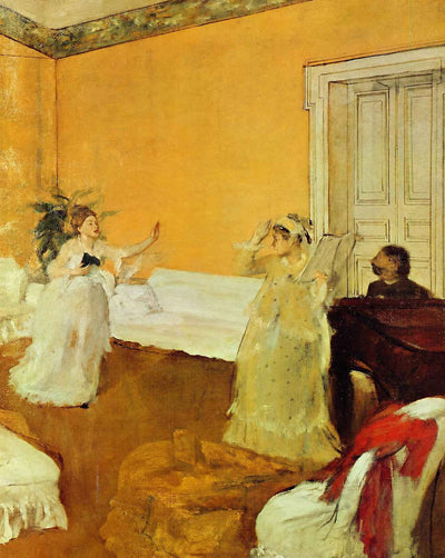 The Song Rehearsal fine art print by Edgar Degas (1873)