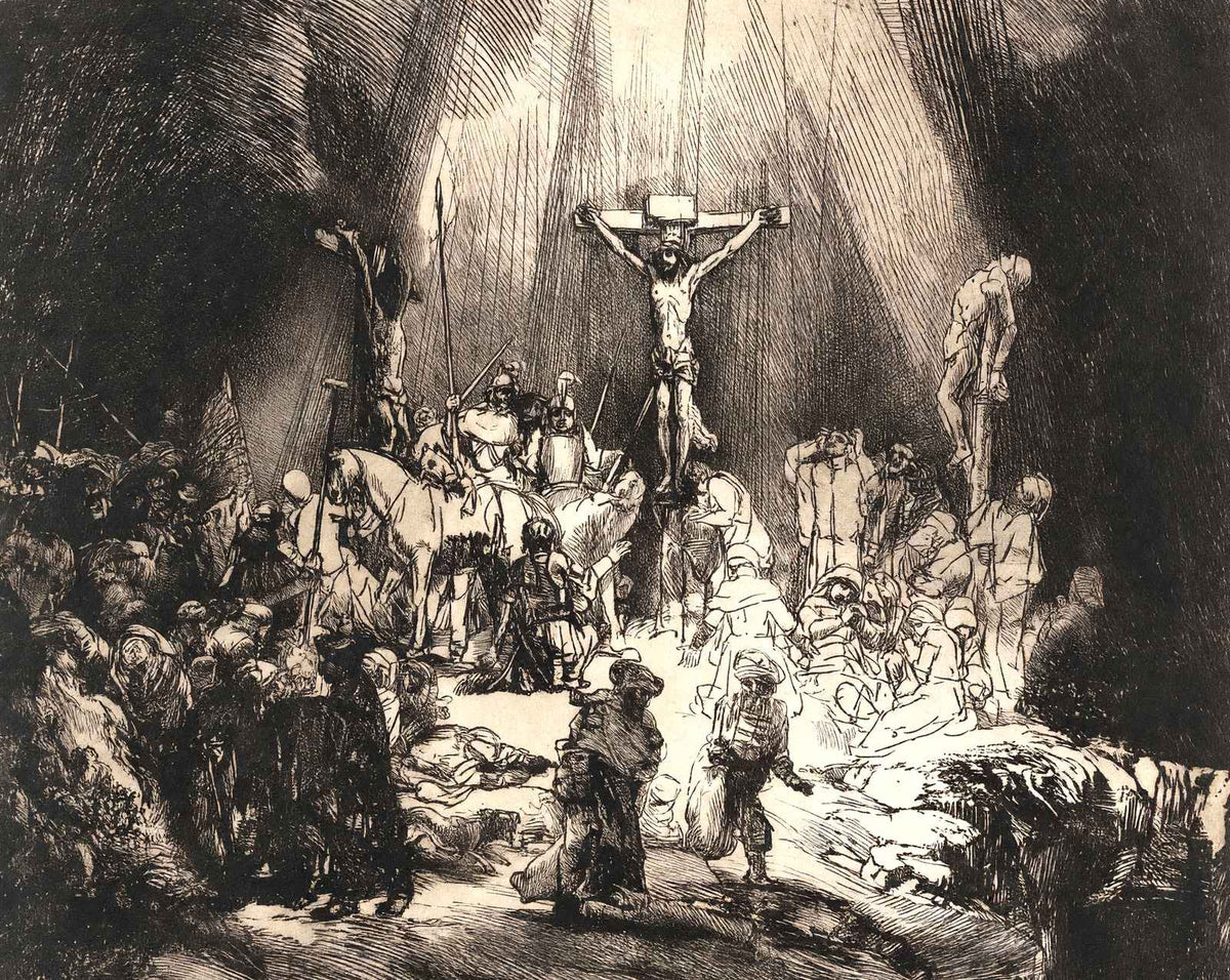 The Three Crosses art print by Rembrandt (1653)