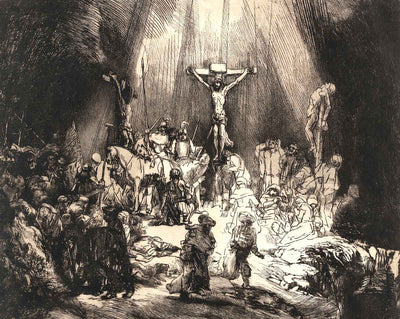 The Three Crosses art print by Rembrandt (1653)