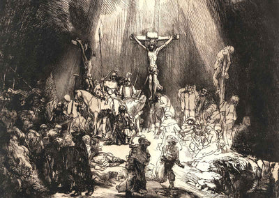 The Three Crosses 1653 Drawing by Rembrandt Fine Art Print (6 Sizes)
