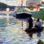 The Bridge - View of the Seine art print by Georges Seurat (1883)
