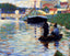 The Bridge - View of the Seine art print by Georges Seurat (1883)