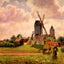The Knocke Windmill, Belgium 1902 by Camille Pissarro Fine Art Print (6 Sizes)