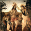 The Baptism of Christ painting print by Leonardo da Vinci (1475)