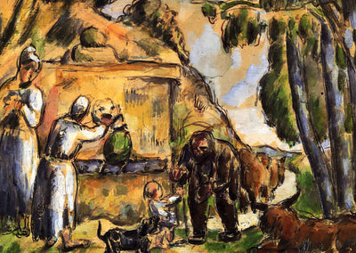 The Fountain 1872 Painting by Paul Cezanne Art Print (6 Sizes) - Restored