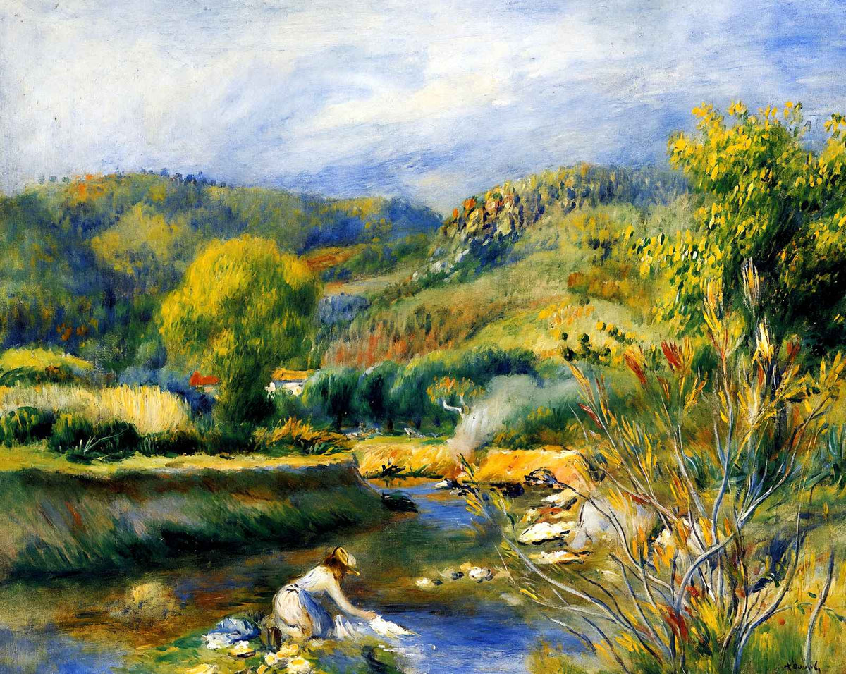 The Laundress art print by Pierre-Auguste Renoir (1891)