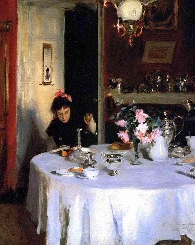 The Breakfast Table art print by John Singer Sargent (1884)