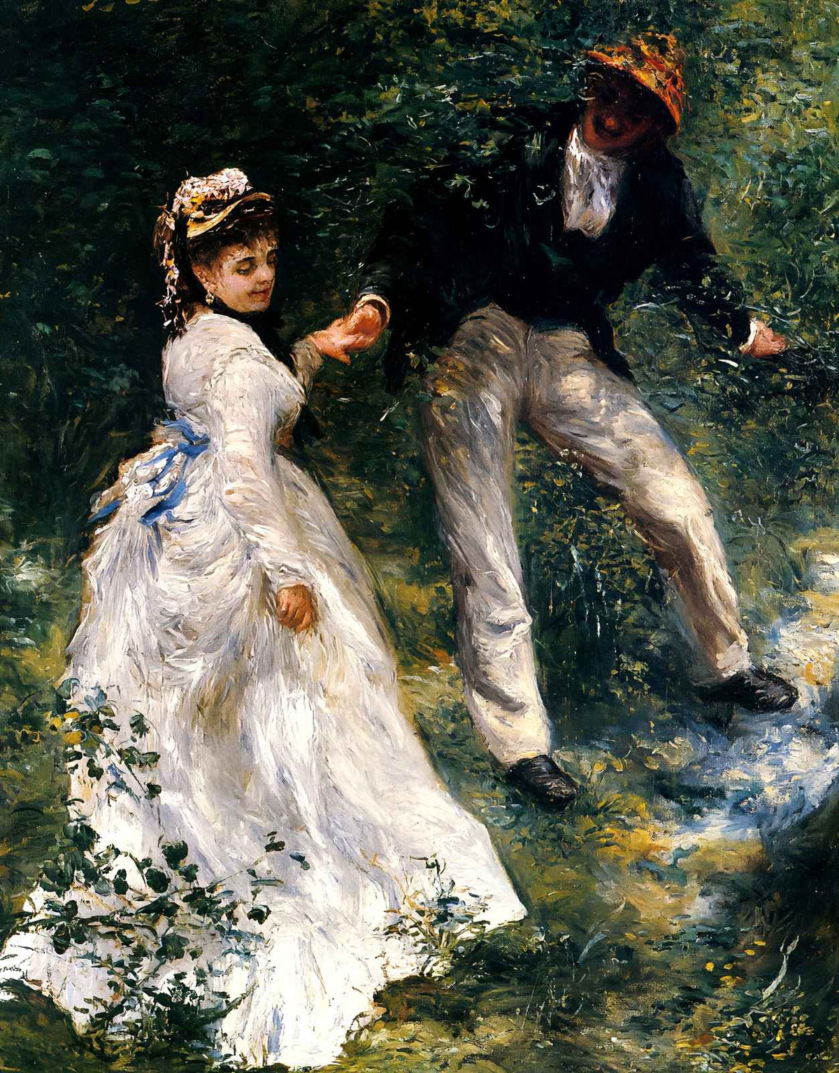 The Promenade 1876 Painting by Pierre-Auguste Renoir Art Print (6 Sizes)