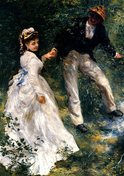 The Promenade 1876 Painting by Pierre-Auguste Renoir Art Print (6 Sizes)