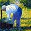 The Gardener Art Print 1884 Painting by Georges Seurat (6 Sizes) - High Quality