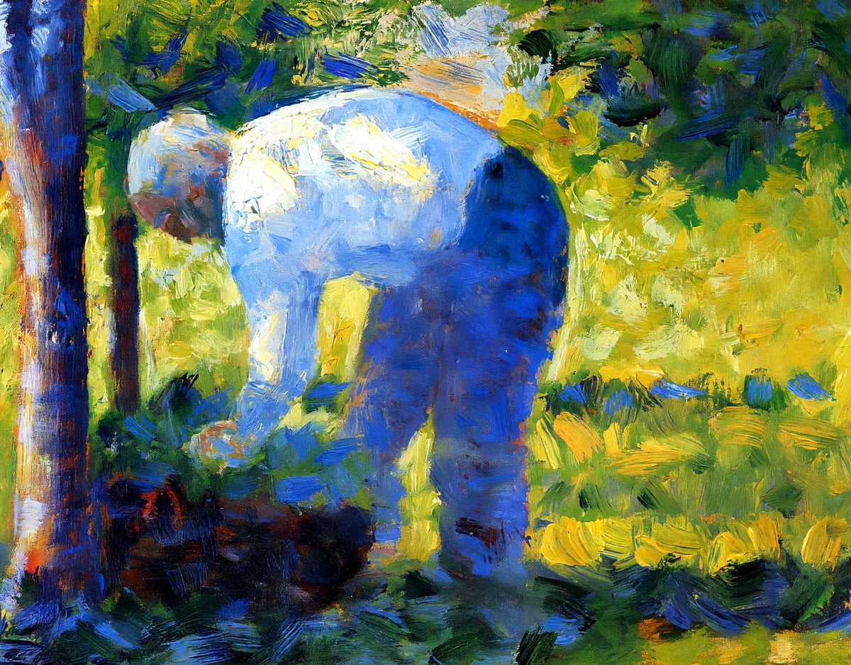 The Gardener Art Print 1884 Painting by Georges Seurat (6 Sizes) - High Quality