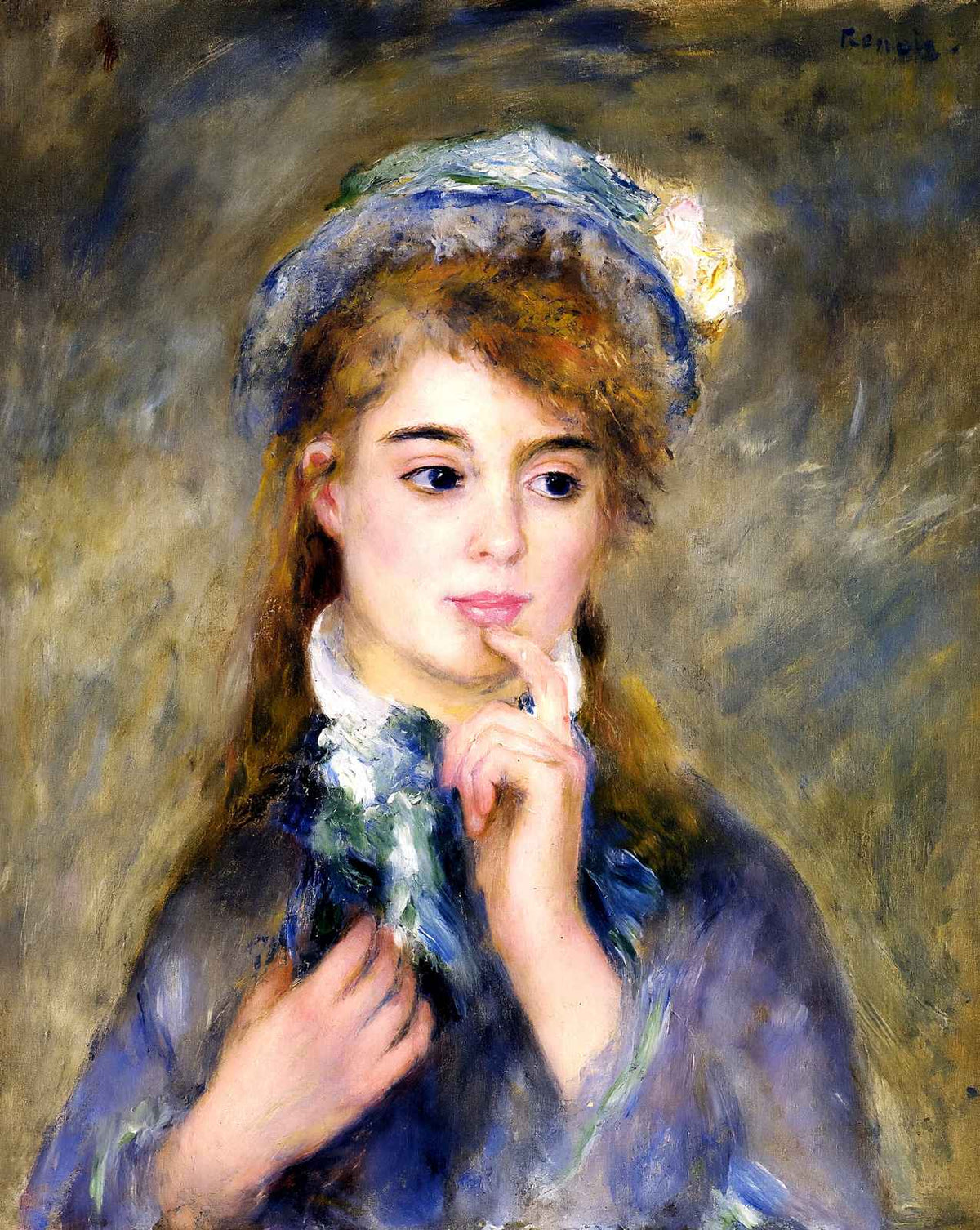 The Ingenue painting by Pierre-Auguste Renoir (1877)
