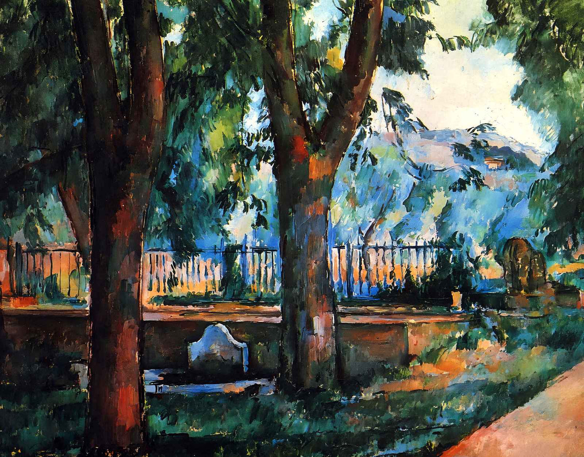 The Pool at Jas De Bouffan 1890 by Paul Cezanne Fine Art Print (6 Sizes)