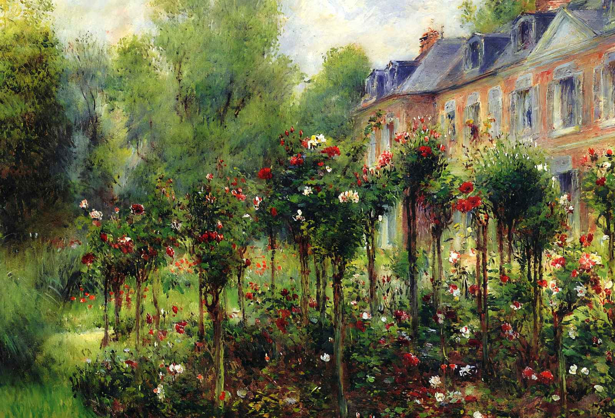 The Rose Garden at Wargemont Art Print 1879 by Pierre-Auguste Renoir (6 Sizes)