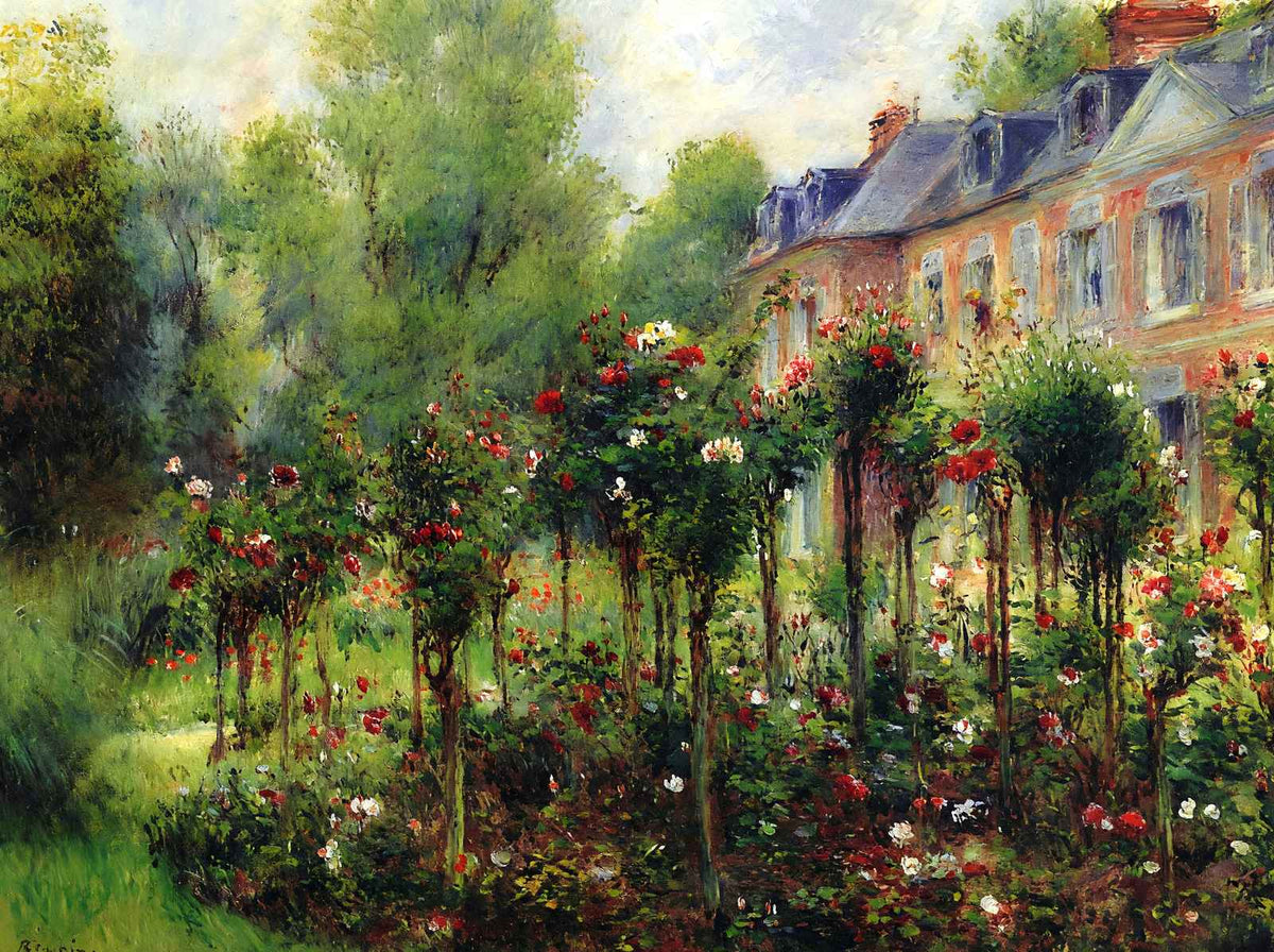 The Rose Garden at Wargemont Art Print 1879 by Pierre-Auguste Renoir (6 Sizes)
