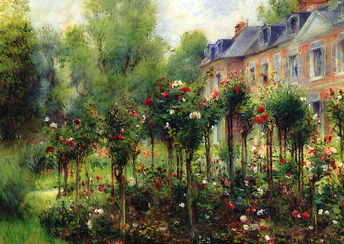 The Rose Garden at Wargemont Art Print 1879 by Pierre-Auguste Renoir (6 Sizes)
