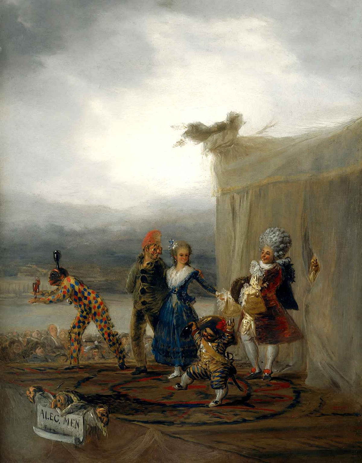 The Strolling Players Art Print 1793 Painting by Francisco Goya (6 Sizes)