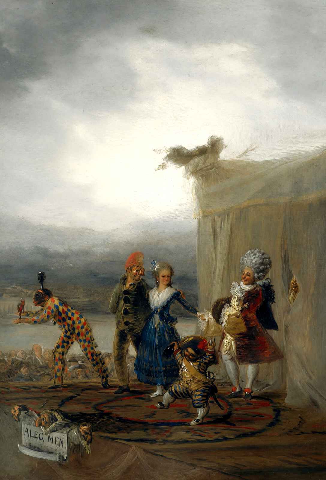 The Strolling Players Art Print 1793 Painting by Francisco Goya (6 Sizes)
