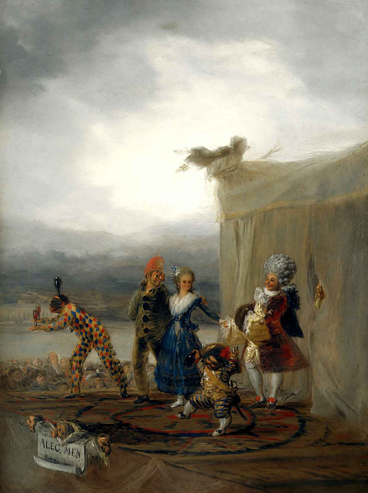 The Strolling Players Art Print 1793 Painting by Francisco Goya (6 Sizes)