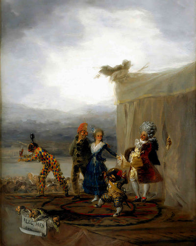 The Strolling Players Painting by Francisco Goya 8x10" Art Print - Restored