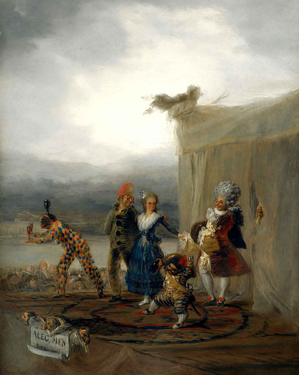 The Strolling Players art print by Francisco Goya (1793)