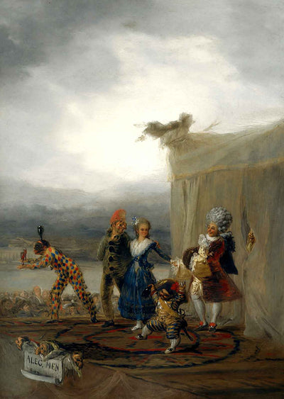 The Strolling Players Art Print 1793 Painting by Francisco Goya (6 Sizes)