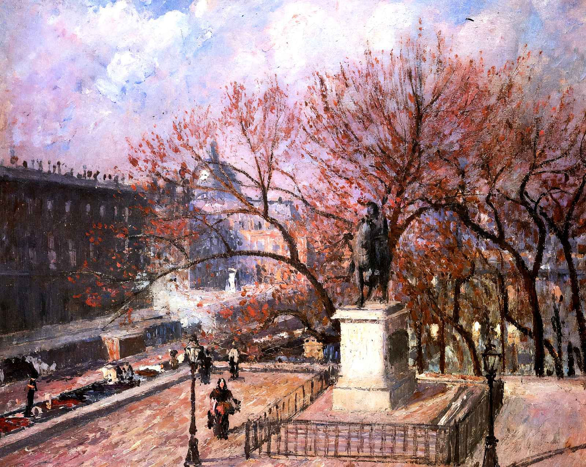 The Pont Neuf and the Statue of Henri Iv painting print by Camille Pissarro (1901)