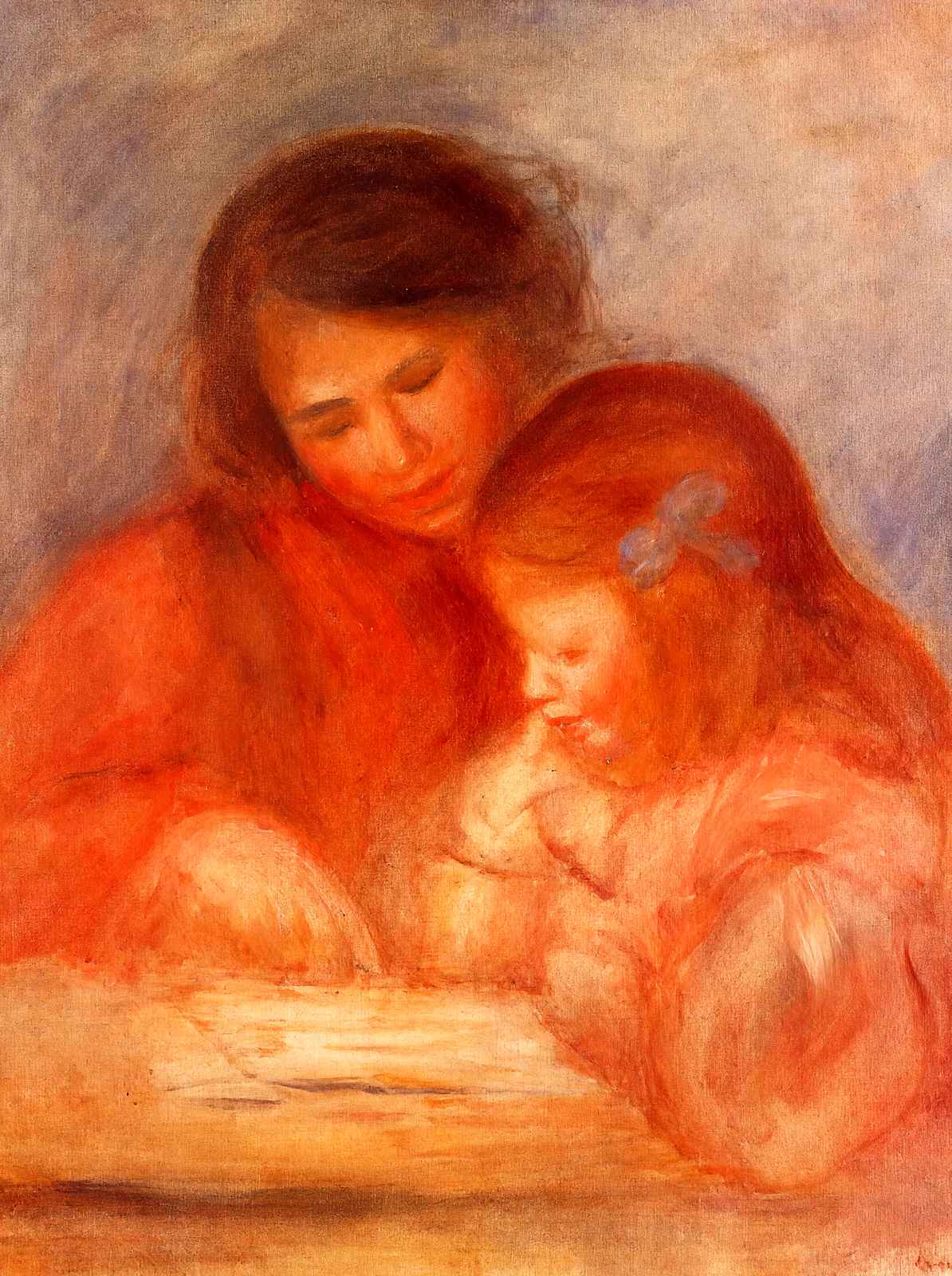 The Lesson Art Print 1900 Painting by Pierre-Auguste Renoir (6 Sizes)