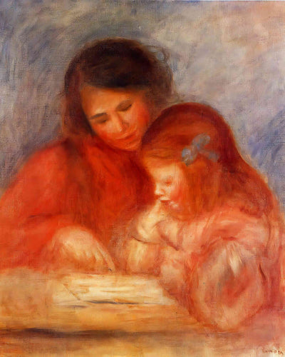 The Lesson Painting by Pierre-Auguste Renoir 8x10" Art Print (Archival Paper)