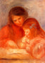 The Lesson Art Print 1900 Painting by Pierre-Auguste Renoir (6 Sizes)