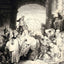 The Triumph of Mordechai Art Print 1641 Drawing by Rembrandt (6 Sizes)