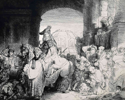 The Triumph of Mordechai Painting by Rembrandt 8x10" Art Print - Acid Free