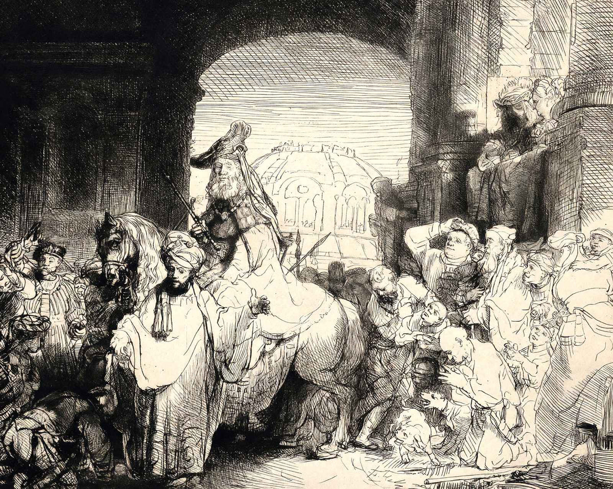 The Triumph of Mordechai art print by Rembrandt (1641)