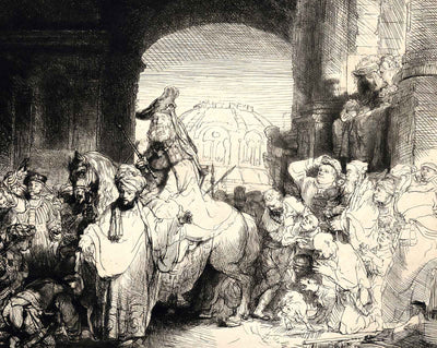 The Triumph of Mordechai art print by Rembrandt (1641)